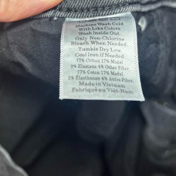 Everlane Jeans Womens 33 T Black Wash High Waist Straight Denim Preppy Slimming - Picture 6 of 6